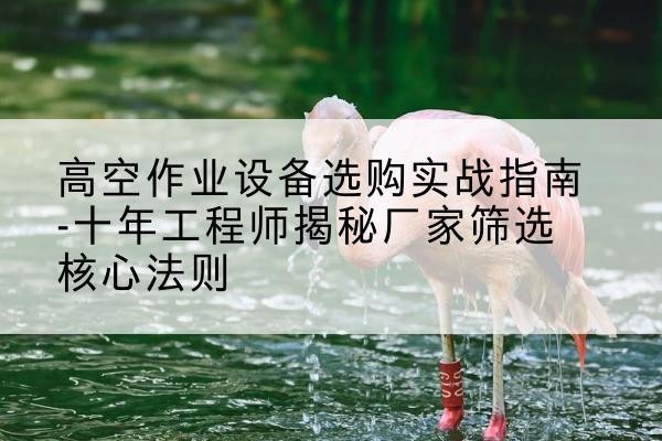 乐山剪叉式升降机厂家-高空作业设备选购实战指南-十年工程师揭秘厂家筛选核心法则