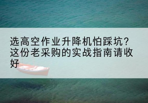 乐山高空作业升降机厂家推荐-选高空作业升降机怕踩坑？这份老采购的实战指南请收好